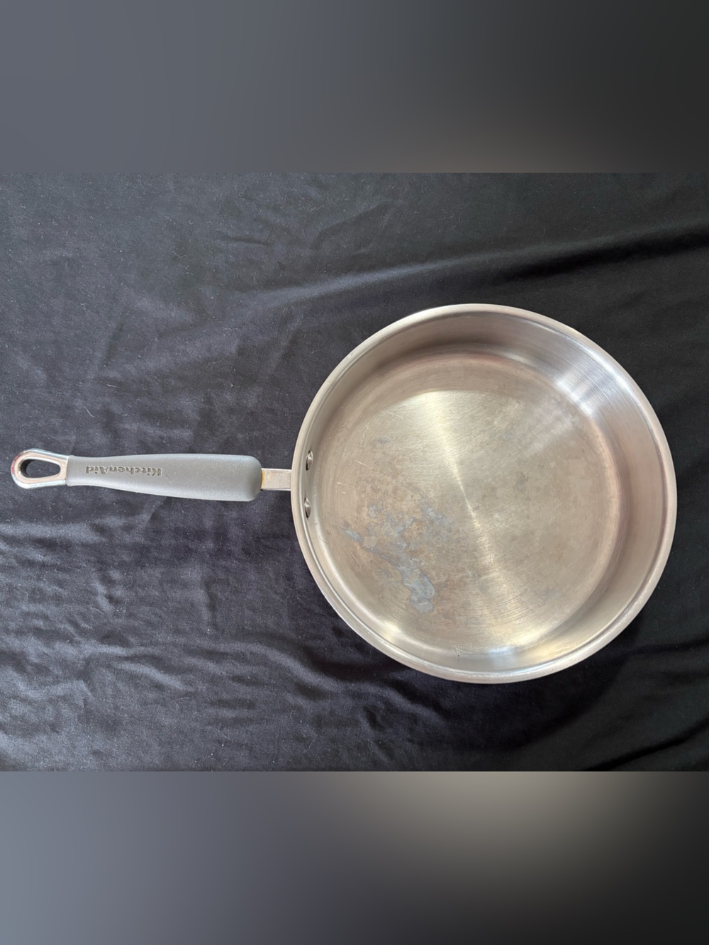 KitchenAid Stainless Steel Frying Pan with Black Handle